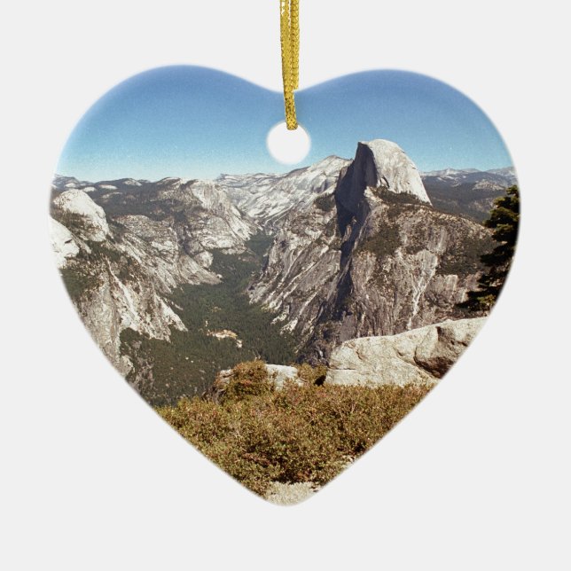 Yosemite nationalpark, halvt kupolberg, USA Julgransprydnad Keramik (Framsidan)