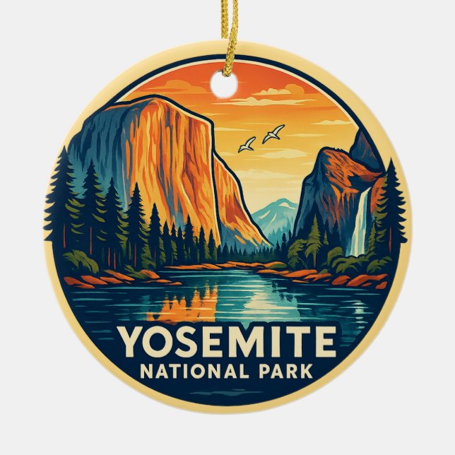 Yosemite nationalpark julgransprydnad keramik (Framsidan)