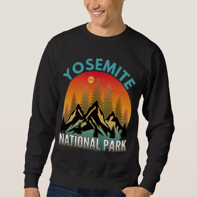 Yosemite nationalpark lång ärmad tröja (Framsida)