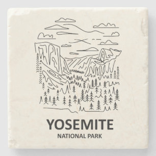 Yosemite Nationalpark Linjekonst Stenunderlägg