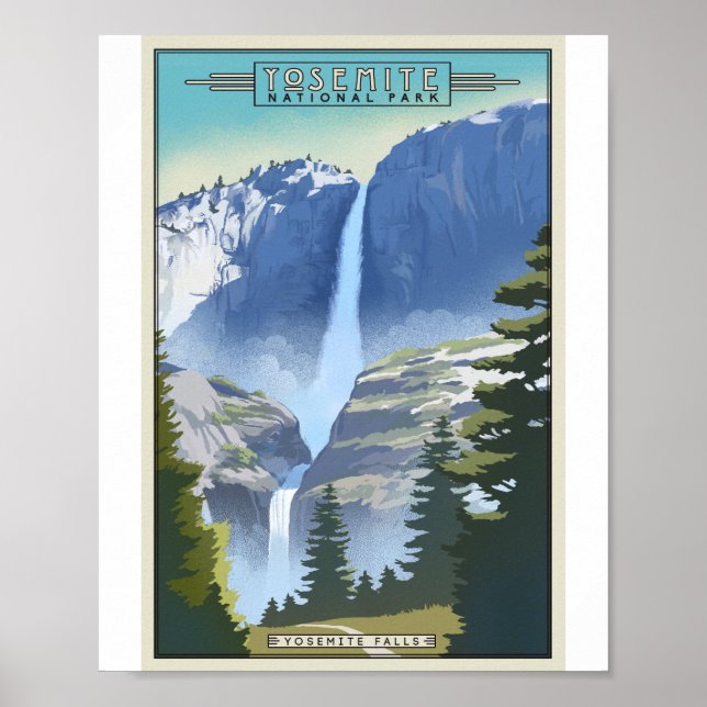 Yosemite nationalpark Litho Artwork Poster (Framsidan)