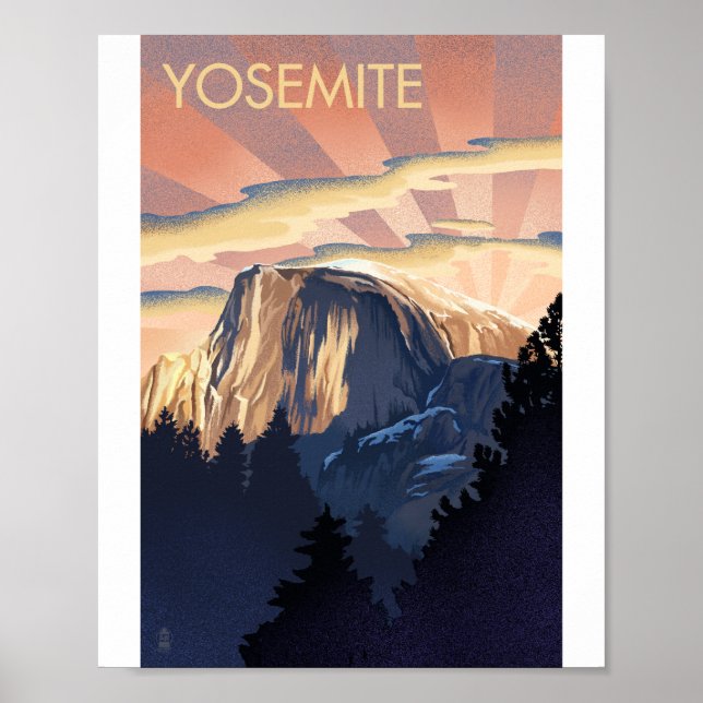 Yosemite nationalpark Litho Artwork Poster (Framsidan)