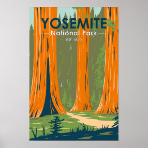 Yosemite nationalpark Mariposa Grove Kalifornien Poster