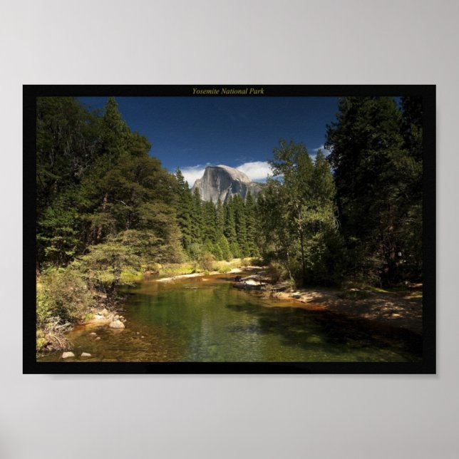 Yosemite nationalpark och halva Dome Bild Poster (Framsidan)
