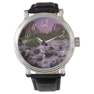 Yosemite nationalpark på skymningen armbandsur