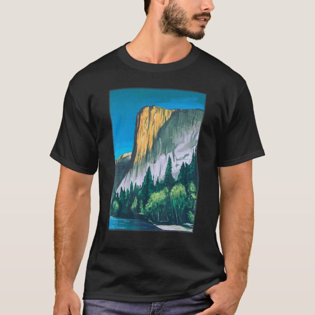 Yosemite Nationalpark Painting Yosemite T Shirt (Framsida)