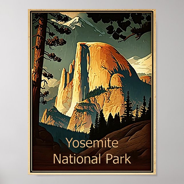 Yosemite nationalpark poster (Framsidan)