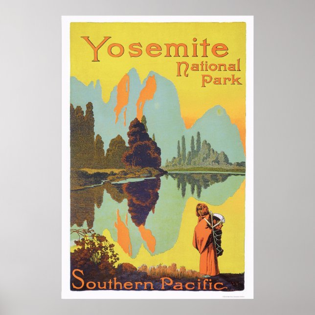 Yosemite nationalpark poster (Framsidan)