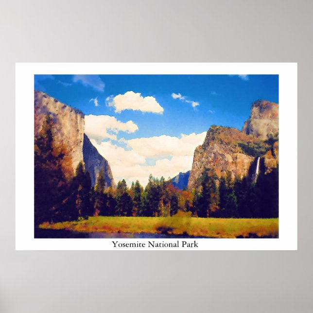 Yosemite nationalpark poster (Framsidan)