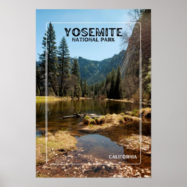 Yosemite nationalpark poster (Framsidan)