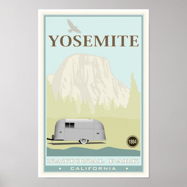 Yosemite nationalpark poster (Framsidan)