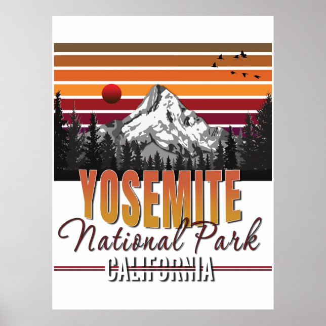 Yosemite nationalpark poster (Framsidan)