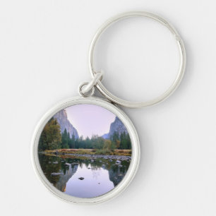 Yosemite nationalpark rund silverfärgad nyckelring