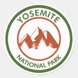 Yosemite nationalpark runt klistermärke