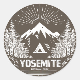 Yosemite nationalpark runt klistermärke