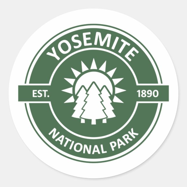 Yosemite nationalpark runt klistermärke (Framsida)