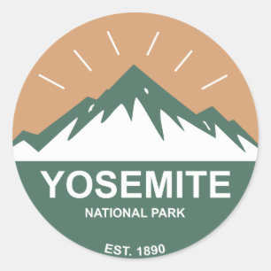 Yosemite nationalpark runt klistermärke