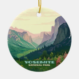 Yosemite nationalpark Valley halv Dome Julgransprydnad Keramik