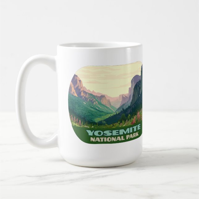 Yosemite nationalpark Valley halv Dome Kaffemugg (Vänster)