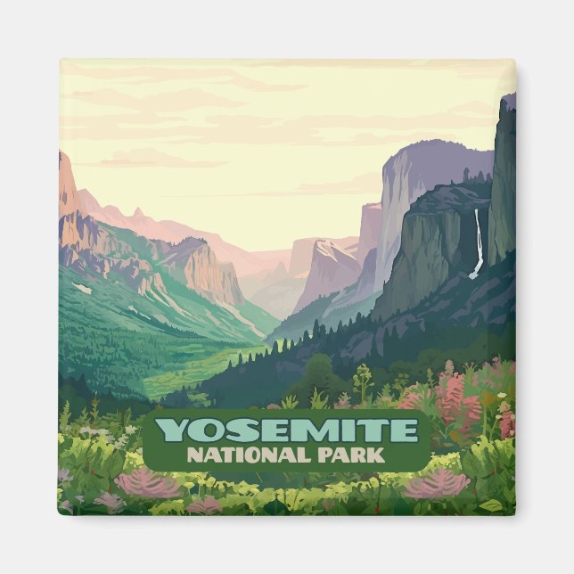 Yosemite nationalpark Valley halv Dome Magnet (Framsidan)