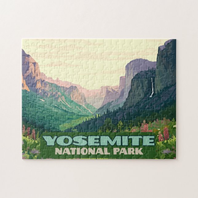 Yosemite nationalpark Valley halv Dome Pussel (Horisontell)