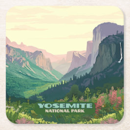 Yosemite nationalpark Valley halv Dome Underlägg Papper Kvadrat