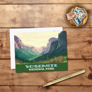 Yosemite nationalpark Valley halv Dome Vykort