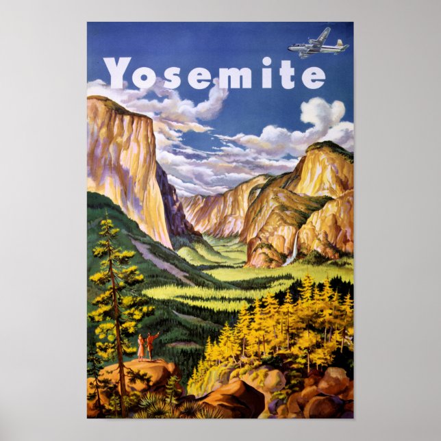 Yosemite nationalpark Vintage affisch (Framsidan)