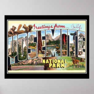 Yosemite nationalpark Vintage affisch
