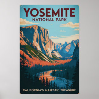 Yosemite Nationalpark Vintage Poster