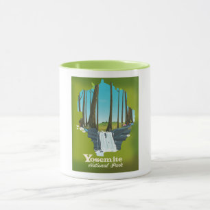 Yosemite Nationalparkssemester poster. Mugg