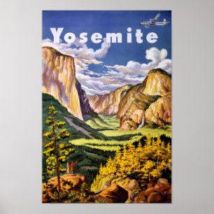 Yosemite nationalparkvintage affisch