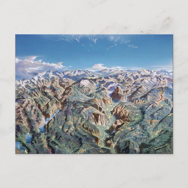 Yosemite Panorama Vykort (Framsida)