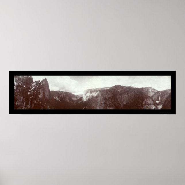 Yosemite Panoramic Photo 1899 Poster (Framsidan)
