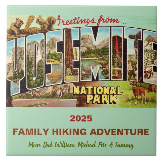 Yosemite Park Memory Tile Kakelplatta (Framsidan)