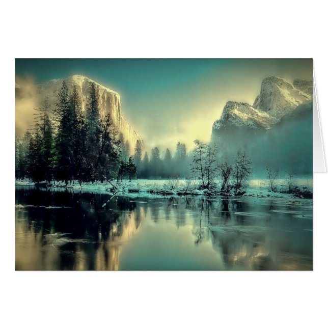 Yosemite Park Sunrise Hälsningskort (Framsidan Horizontal)
