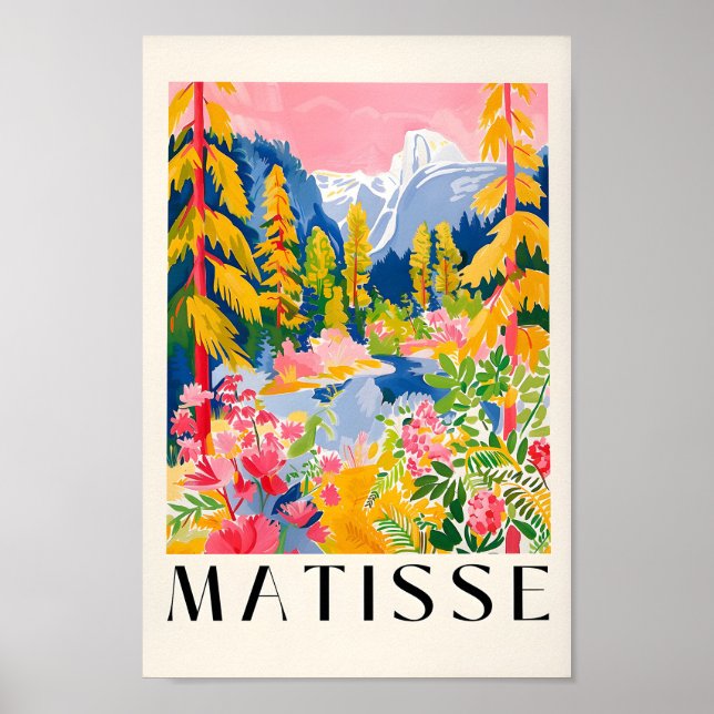Yosemite Poster, Forest Painting, nationalparken P Poster (Framsidan)