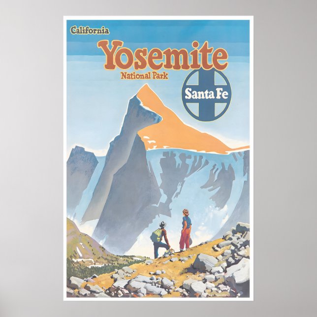 Yosemite Poster National Park Print Santa Fe Art (Framsidan)
