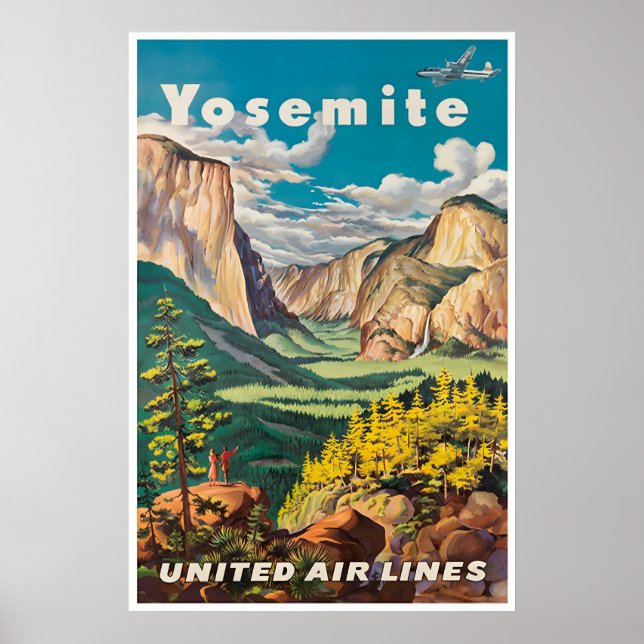 Yosemite Poster National Parks Art United Travel (Framsidan)