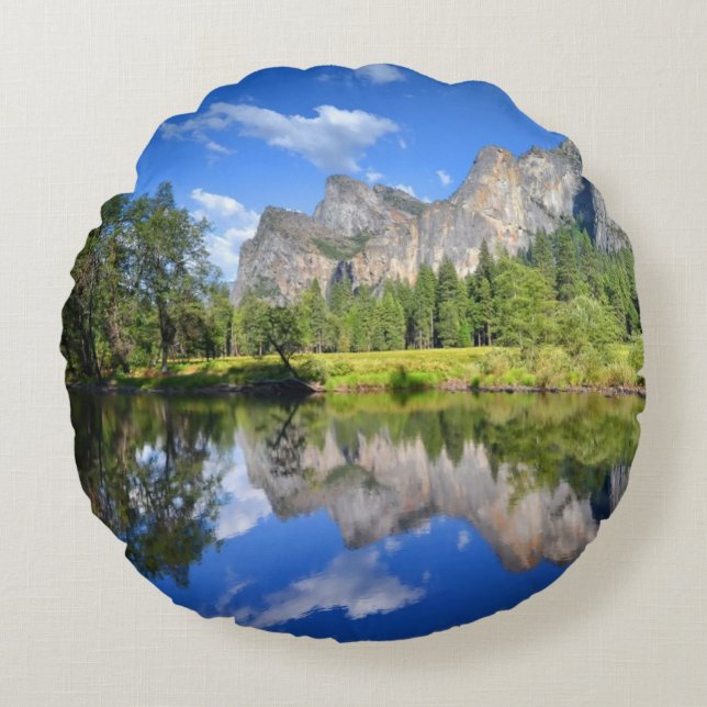 Yosemite reflexion rund kudde (Framsidan)