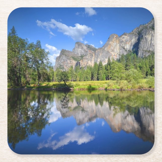 Yosemite reflexion underlägg papper kvadrat (Framsidan)
