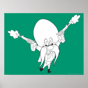 Yosemite Sam Guns Blazing Poster
