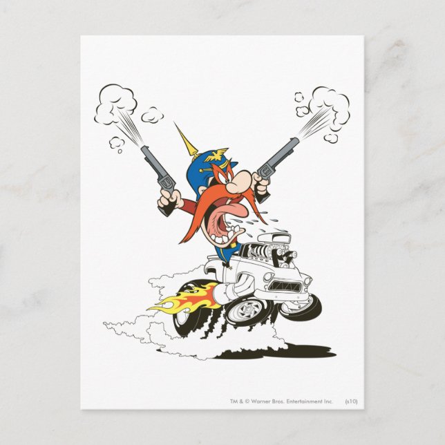Yosemite Sam Road Rage Vykort (Framsida)