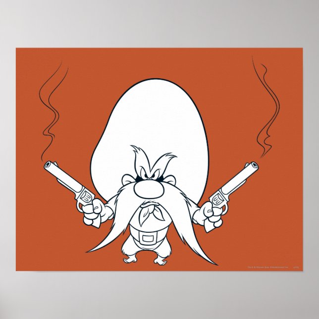 Yosemite Sam Smoking Guns Poster (Framsidan)