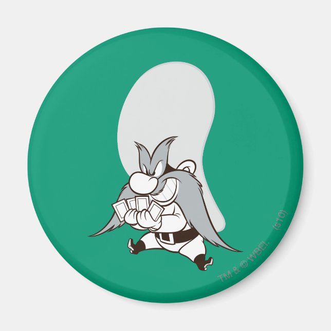 Yosemite Sam spelkort Magnet (Framsidan)
