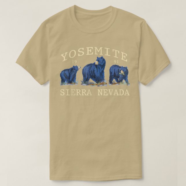 Yosemite Sierra Nevada björn 1991 T Shirt (Design framsida)