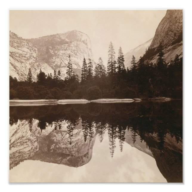 Yosemite - Spegel Sjö - nationalparken Fototryck (Framsidan)