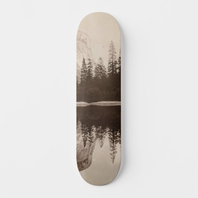 Yosemite - Spegel Sjö - nationalparken Mini Skateboard Bräda 18,5 Cm (Framsida)