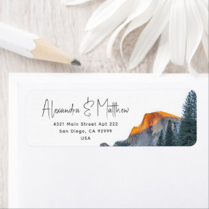 Yosemite Sunset Returetiketters Returadress Etikett