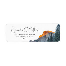 Yosemite Sunset Returetiketters Returadress Etikett